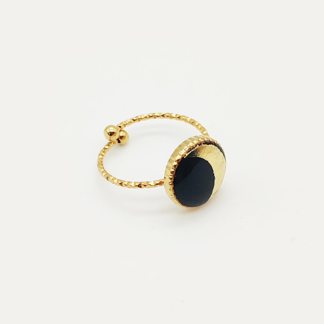 Anello Luna Minimal Regolabile con Fasi Lunari in Acciaio inossidabile Argentato o Dorato