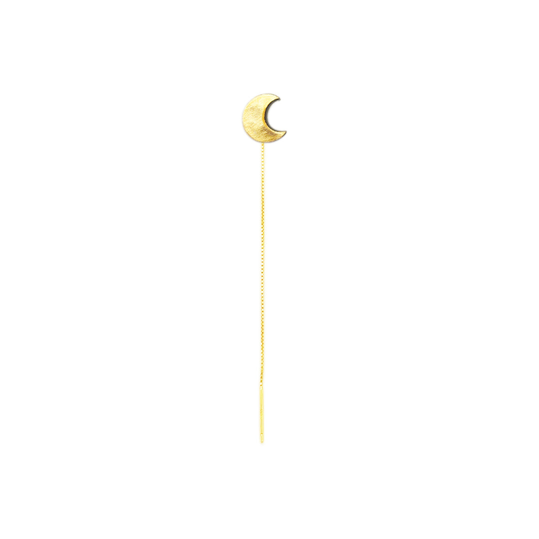 Orecchini pendenti Moon Love Minimal in Argento 925 placcato oro