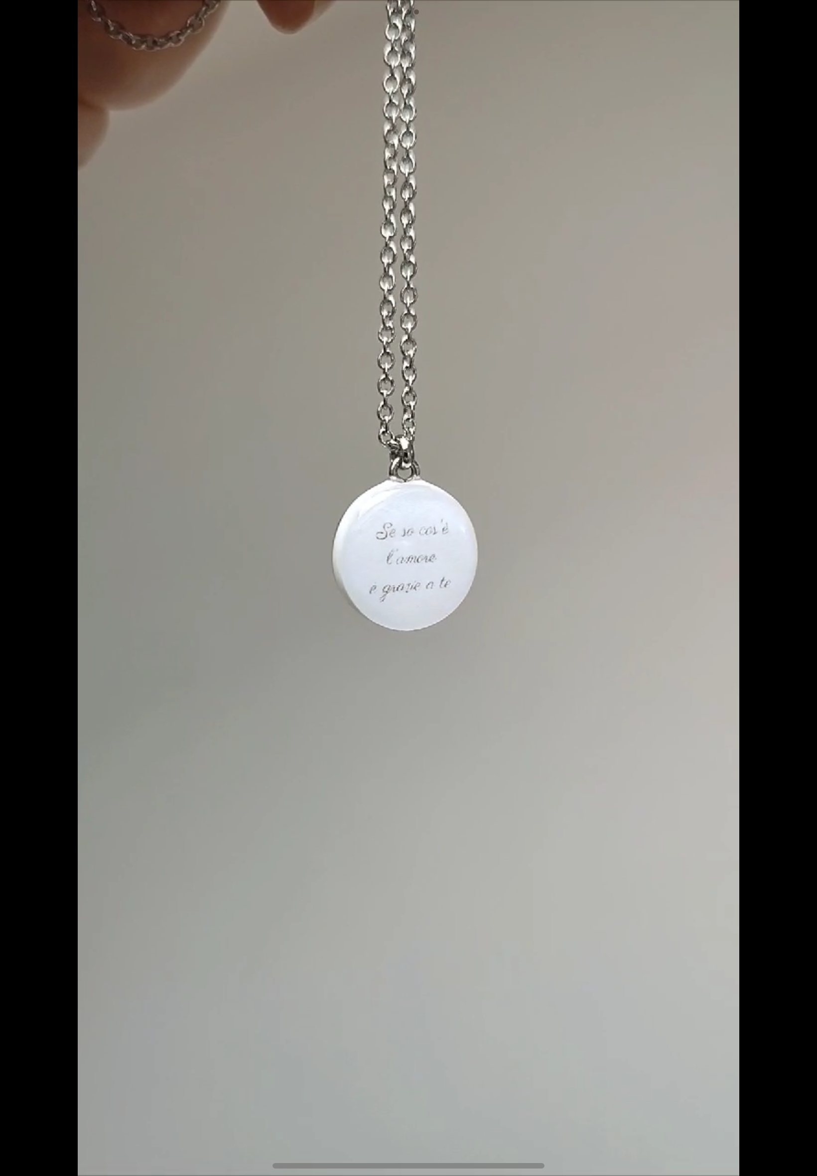 Collana con pendente Luna in Acciaio Inossidabile