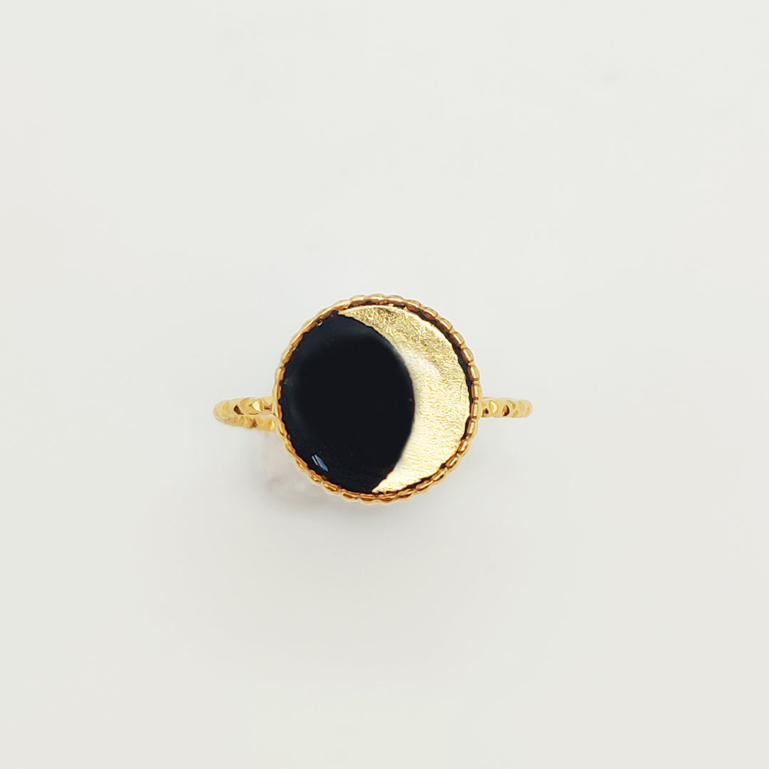 Anello Minimal Regolabile con Fasi Lunari in Acciaio inossidabile Argentato o Dorato