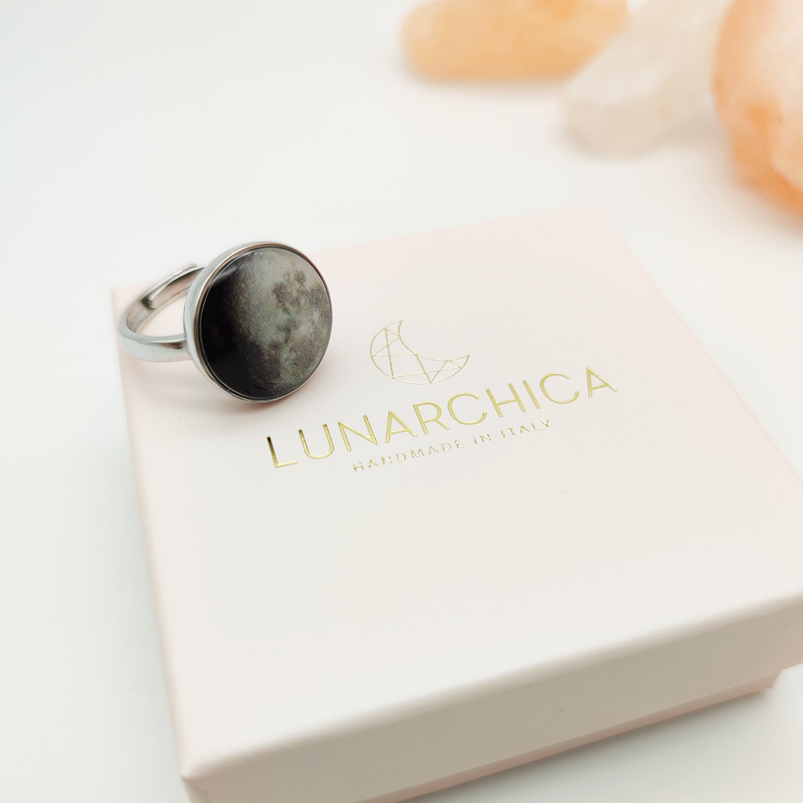Anello Luna in Argento 925 regolabile